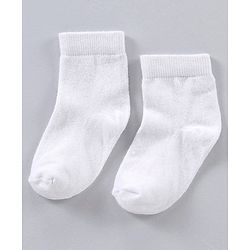 Cute Walk by Babyhug Ankle Length Antibacterial Non Terry Socks Pack Of 3 - White