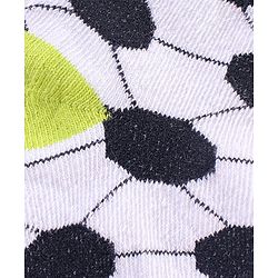 Cutewalk By Babyhug Anti Bacterial Ankle Length Non Terry Socks Football Design Pack of 3- Black & Grey