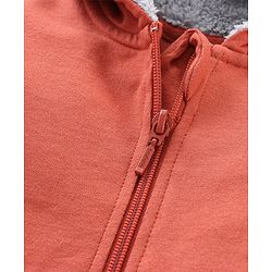 Babyhug Cotton Full Sleeves T-Shirt & Lounge Pants With Hooded Sweatshirt Stripes & Bear Print- White Brown