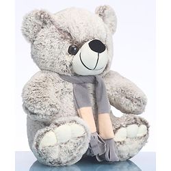 Babyhug Teddy Bear Soft Toy Grey - Height 30 cm