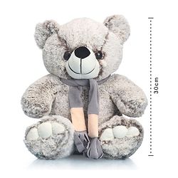 Babyhug Teddy Bear Soft Toy Grey - Height 30 cm