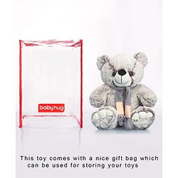 Babyhug Teddy Bear Soft Toy Grey - Height 30 cm