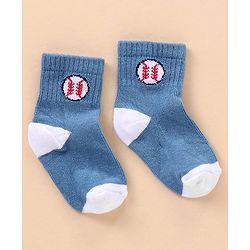 Cutewalk By Babyhug Anti Bacterial Ankle Length Socks Sports Ball Design Pack Of 5- Multicolor