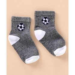 Cutewalk By Babyhug Anti Bacterial Ankle Length Socks Sports Ball Design Pack Of 5- Multicolor
