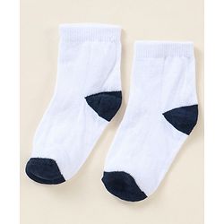 Cutewalk By Babyhug Anti Bacterial Ankle Length Stripe Socks Pack Of 5 - Blue & White