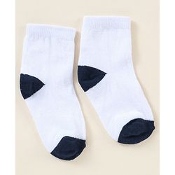 Cutewalk By Babyhug Anti Bacterial Ankle Length Stripe Socks Pack Of 5 - Blue & White