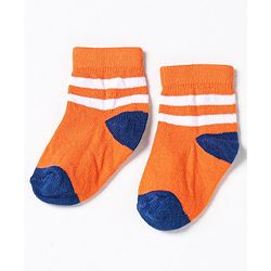 Cute Walk by Babyhug Non Terry Cotton Knit Ankle Length Anti Bacterial Socks Striped Pack of 5 - Multicolour