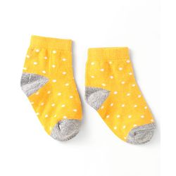 Cute Walk by Babyhug Cotton Anti Bacterial Ankle Length Socks Polka Dots Design Pack of 5 - Multicolour