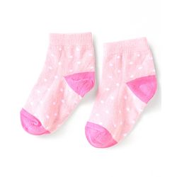 Cute Walk by Babyhug Cotton Anti Bacterial Ankle Length Socks Polka Dots Design Pack of 5 - Multicolour