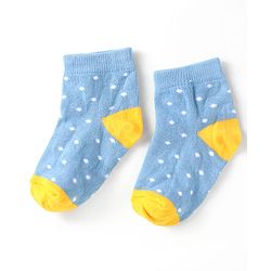 Cute Walk by Babyhug Cotton Anti Bacterial Ankle Length Socks Polka Dots Design Pack of 5 - Multicolour