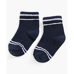 Cute Walk by Babyhug Cotton Anti Bacterial Ankle Length Socks Solid Pack of 3 - Yellow Red
