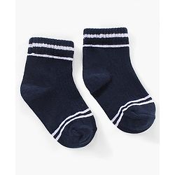 Cute Walk by Babyhug Cotton Anti Bacterial Ankle Length Socks Solid Pack of 3 - Yellow Red