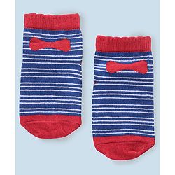 Cutewalk By Babyhug Anti Bacterial Ankle Length Non Terry Socks Pokla dot Design Pack of 3- Blue