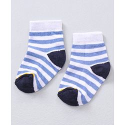 Cute Walk by Babyhug Ankle Length Antibacterial Striped Socks Pack Of 5 - Multicolor