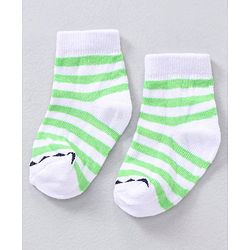 Cute Walk by Babyhug Ankle Length Antibacterial Striped Socks Pack Of 5 - Multicolor