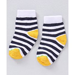 Cute Walk by Babyhug Ankle Length Antibacterial Striped Socks Pack Of 5 - Multicolor