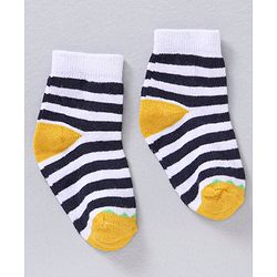 Cute Walk by Babyhug Ankle Length Antibacterial Striped Socks Pack Of 5 - Multicolor