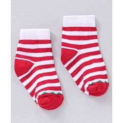 Cute Walk by Babyhug Ankle Length Antibacterial Striped Socks Pack Of 5 - Multicolor