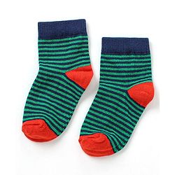 Cutewalk By Babyhug Anti Bacterial Ankle Length Non Terry Socks Dino Design Pack of 5 - Multicolour