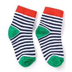 Cutewalk By Babyhug Anti Bacterial Ankle Length Non Terry Socks Dino Design Pack of 5 - Multicolour