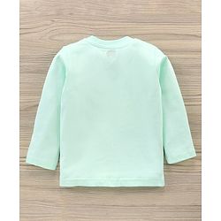 Babyhug Full Sleeves T-Shirt & Joggers Set Dino Print - Light Green Blue