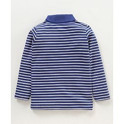 Babyhug Full Sleeves Striped Skivi Tee - Navy