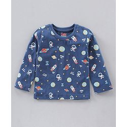 Babyhug Cotton Knit Full Sleeves T-Shirts Multi-Print Pack of 5 - Multicolour