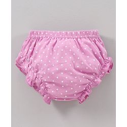Babyhug 100% Cotton Antibacterial Bloomers Striped And Floral Print Pack of 3 - Pink Yellow Purple