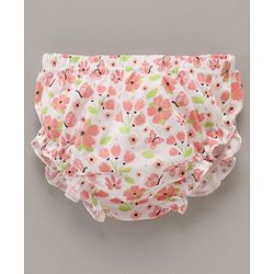 Babyhug 100% Cotton Antibacterial Bloomers Floral & Dot Print Pack of 3 - Multicolor