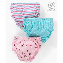 Babyhug 100% Cotton Antibacterial Bloomers Pack of 3
