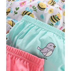 Babyhug 100% Cotton Antibacterial Bloomers Pack of 5 - Multicolour