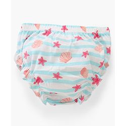 Babyhug 100% Cotton Antibacterial Bloomers Star Print & Striped Pack of 3 - Multicolor
