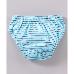 Babyhug Cotton Knit Antibacterial Panties Heart Print Pack of 3 - Multicolour