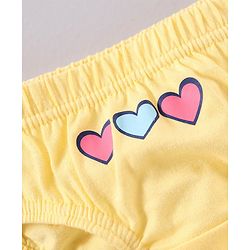 Babyhug Cotton Knit Antibacterial Panties Heart Print Pack of 3 - Multicolour