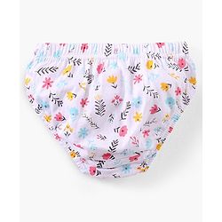 Babyhug Cotton Knit Antibacterial Panties Heart Print Pack of 3 - Multicolour
