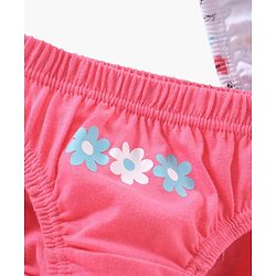 Babyhug Cotton Knit Antibacterial Panties Heart Print Pack of 3 - Multicolour
