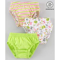 Babyhug 100% Cotton Antibacterial Panties Pack of 3 - Multicolour