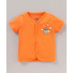 Babyhug 100% Cotton Half Sleeves Bear Printed & Striped Vests Pack Of 5 - Multicolour