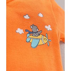 Babyhug 100% Cotton Half Sleeves Bear Printed & Striped Vests Pack Of 5 - Multicolour