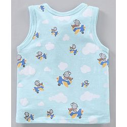 Babyhug 100% Cotton Antibacterial Sleeveless Sando Stripes Printed Pack of 5 - Multicolour