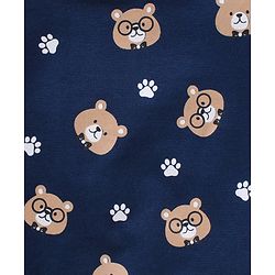 Babyhug Pack of 2 Full Sleeves Cotton Knit Sweatshirts With Bear Print  - Multicolor