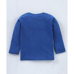 Babyhug Full Sleeves T-Shirts Dinosaur Print - Navy Blue