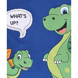 Babyhug Full Sleeves T-Shirts Dinosaur Print - Navy Blue