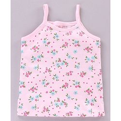 Babyhug 100% Cotton Antibacterial Slips Flower Print Pack Of 3 -Pink Blue