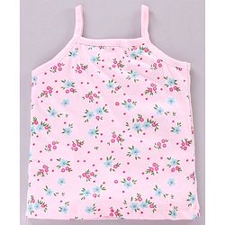 Babyhug 100% Cotton Antibacterial Slips Flower Print Pack Of 3 -Pink Blue