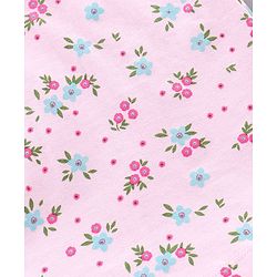 Babyhug 100% Cotton Antibacterial Slips Flower Print Pack Of 3 -Pink Blue