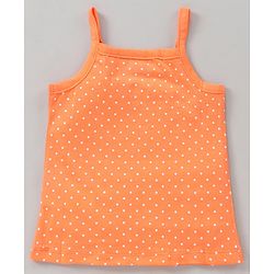 Babyhug 100% Cotton Antibacterial Sleeveless Slips Oranges Print Pack of 3 - Orange Peach Sky Blue