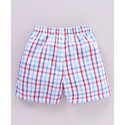 Babyhug Cotton Woven Boxers Multi-Print Pack of 3 - Red Blue