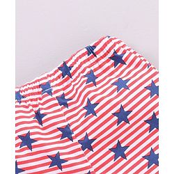 Babyhug Cotton Woven Boxers Multi-Print Pack of 3 - Red Blue