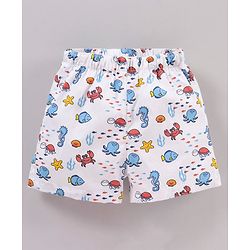 Babyhug Cotton Woven Boxers Printed Pack of 3- Multicolor